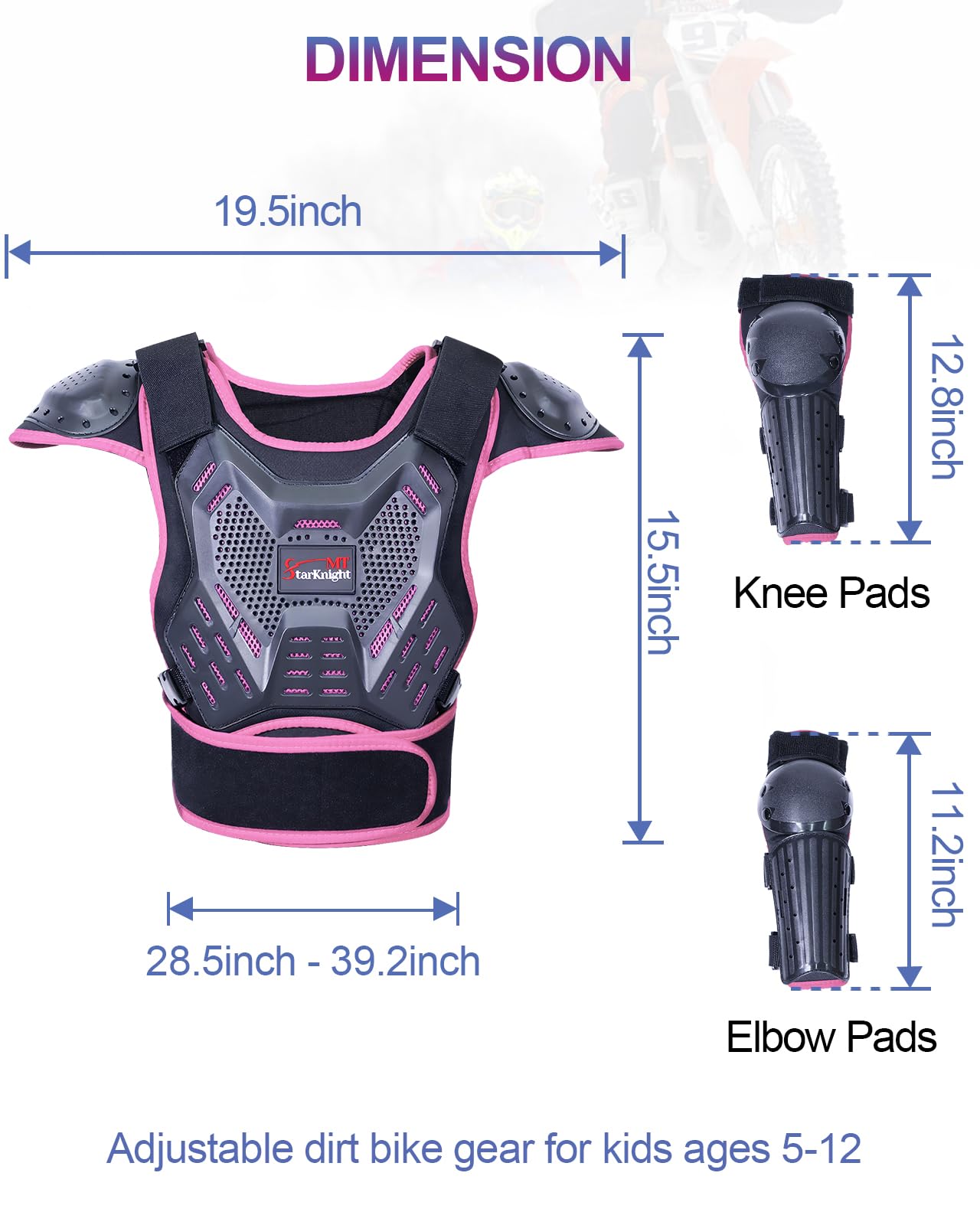 StarknightMT protector worn by kid riding off-road demonstrating protection