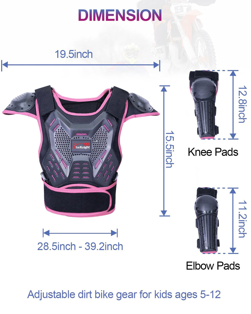 StarknightMT protector worn by kid riding off-road demonstrating protection