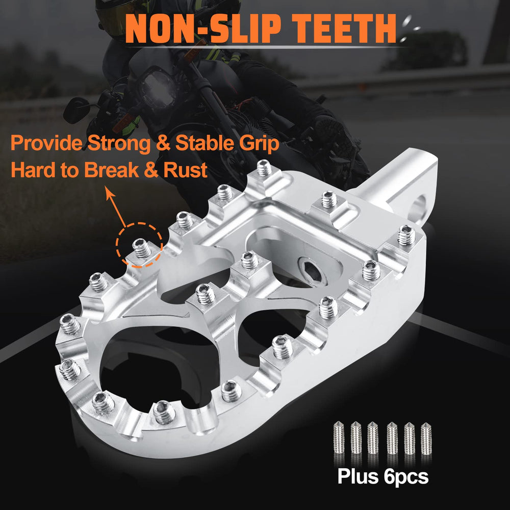 StarknightMT footpegs installed on a Dyna motorcycle demonstrating on-bike fit and style