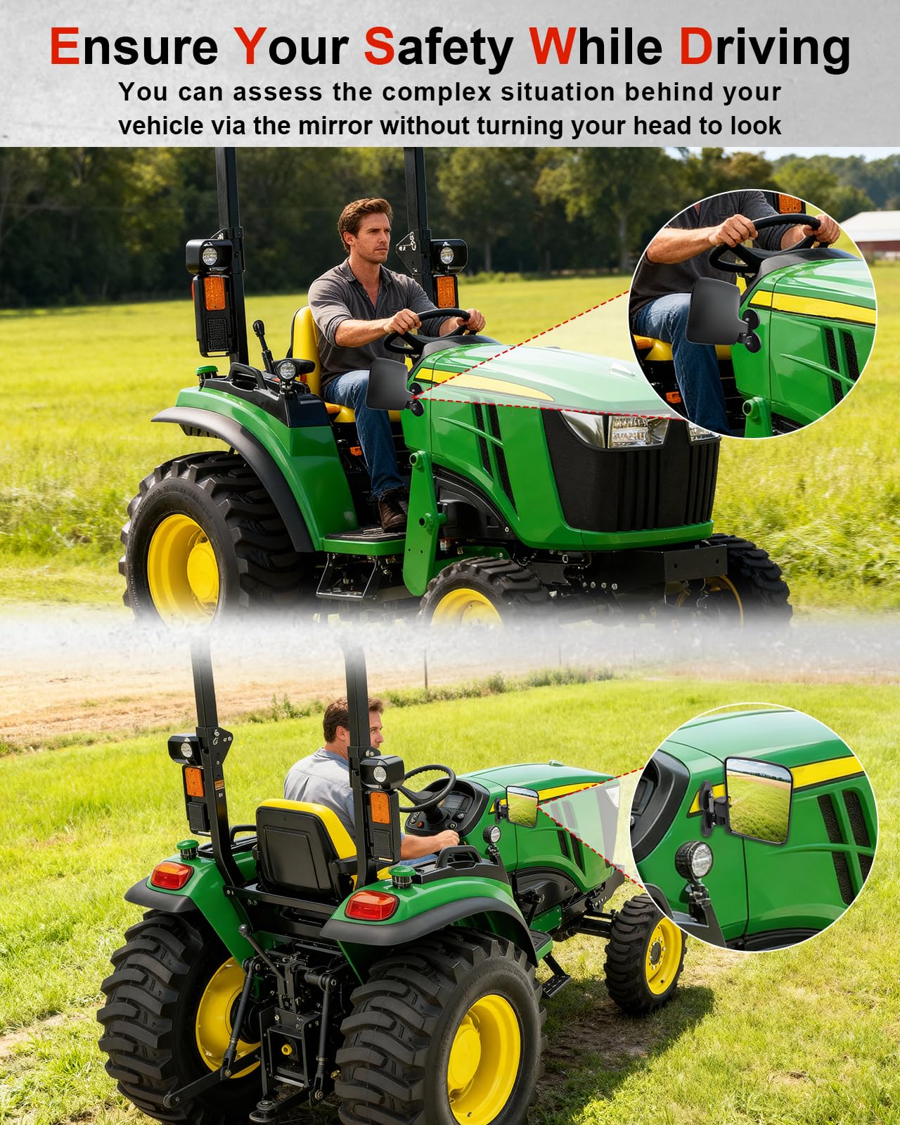 StarknightMT mounted on tractor door demonstrating easy tool-free installation