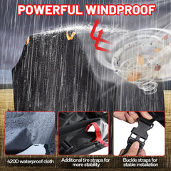 StarknightMT reflective strip and handle detail, improves nighttime visibility and handling