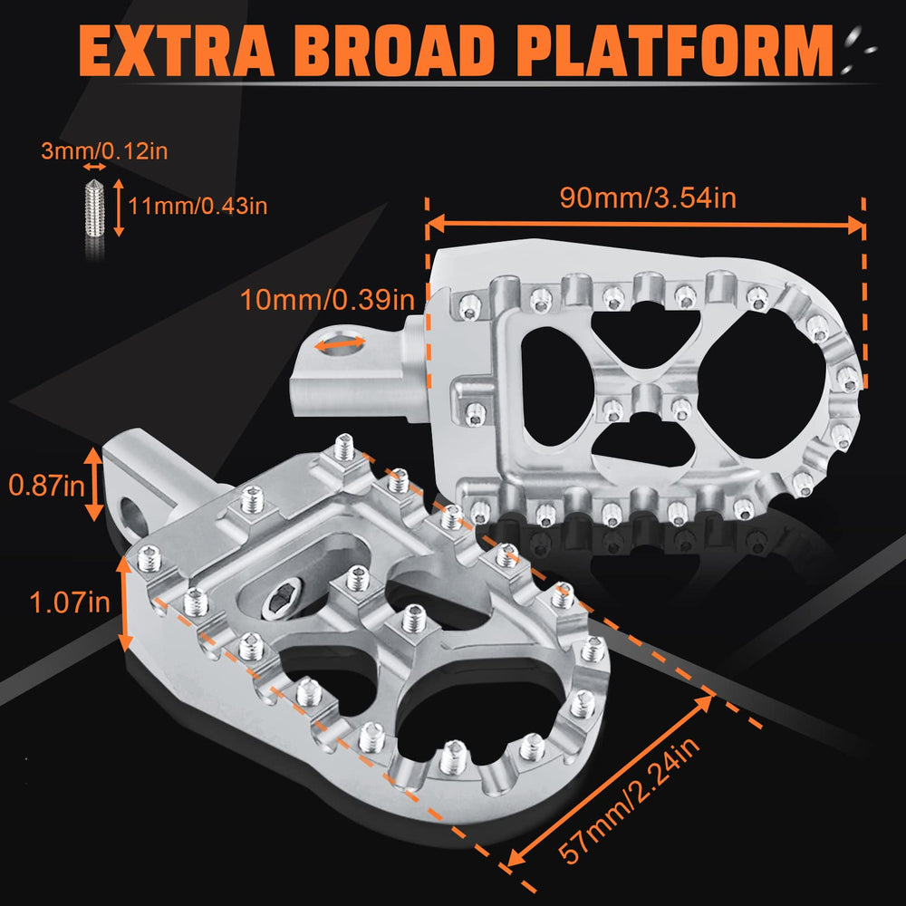 StarknightMT detail of 360-degree rotation mechanism for precise footpeg angle adjustment