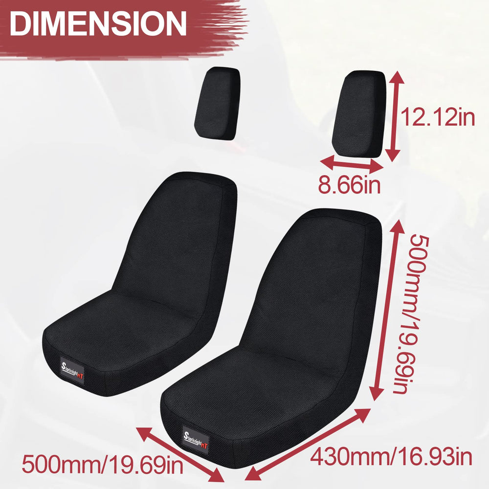 StarknightMT scale comparison beside a ruler showing seat cover sizing accuracy