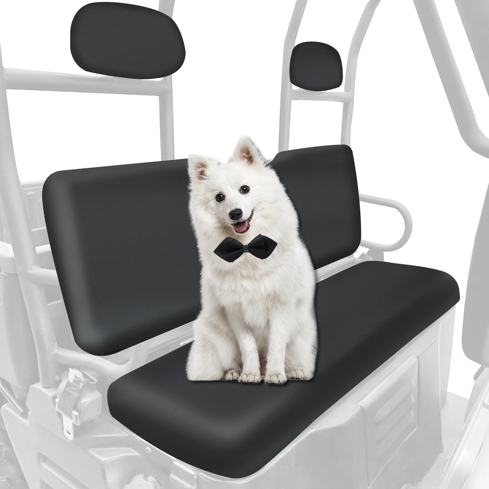 StarknightMT seat cover beside measuring tape showing accurate size and scale