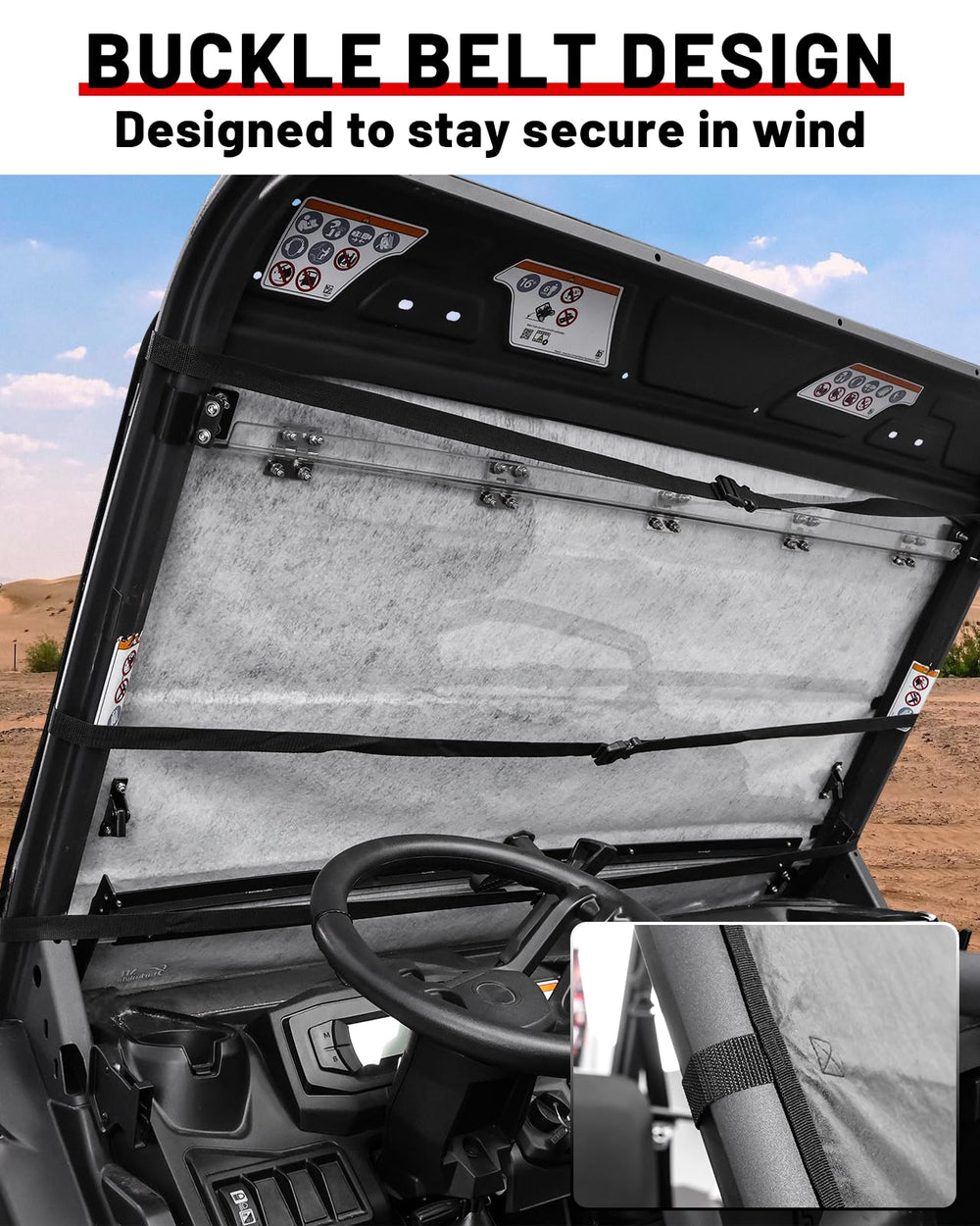 StarknightMT protecting windshield during trailer transport from scratches