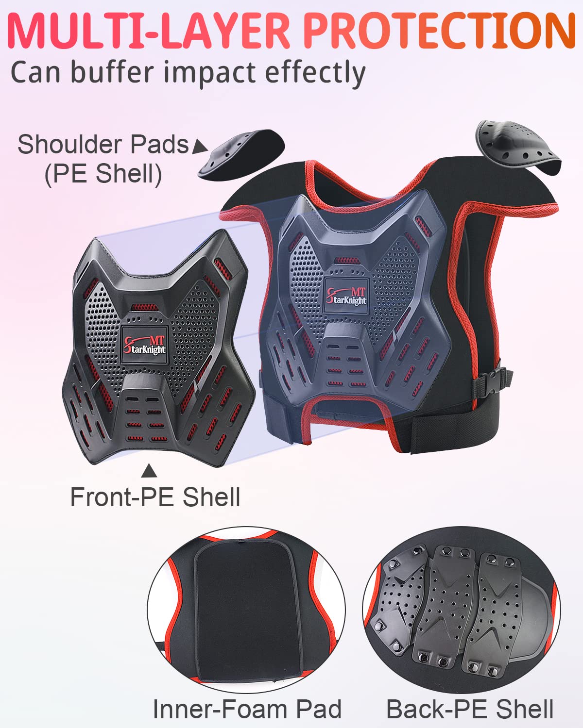 StarknightMT breathable EVA foam and mesh detail for cooling comfort