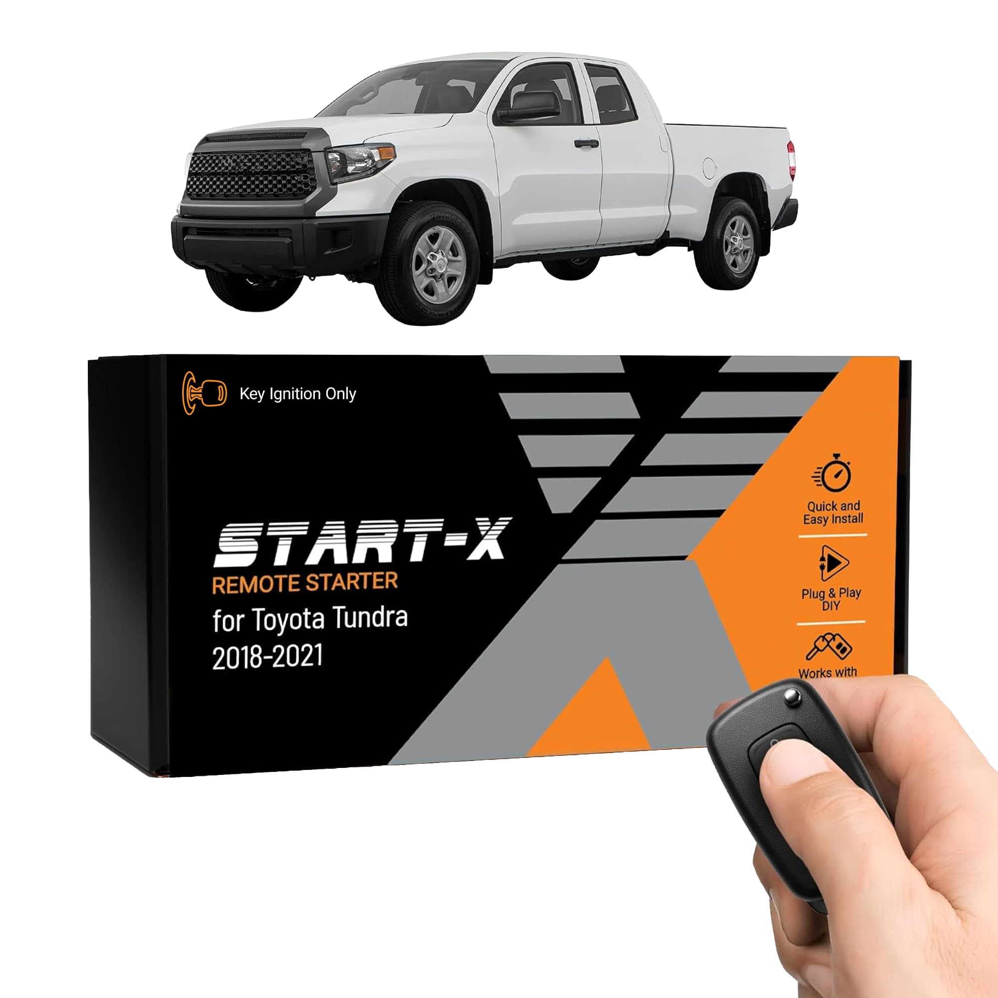 Start-X front packaging showing kit contents and compatibility benefits