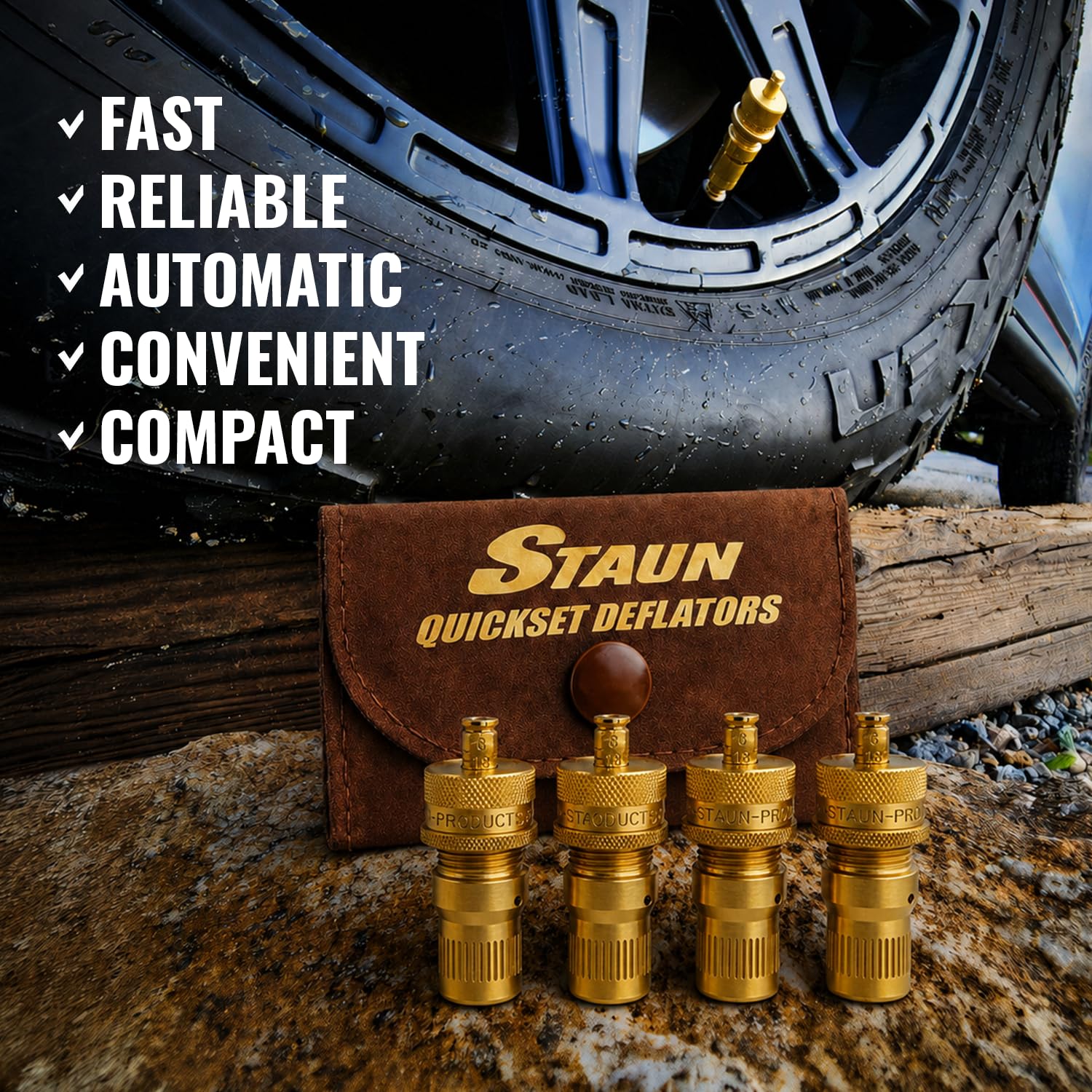 Staun manufacturing label made in Australia showing quality-checked build benefit