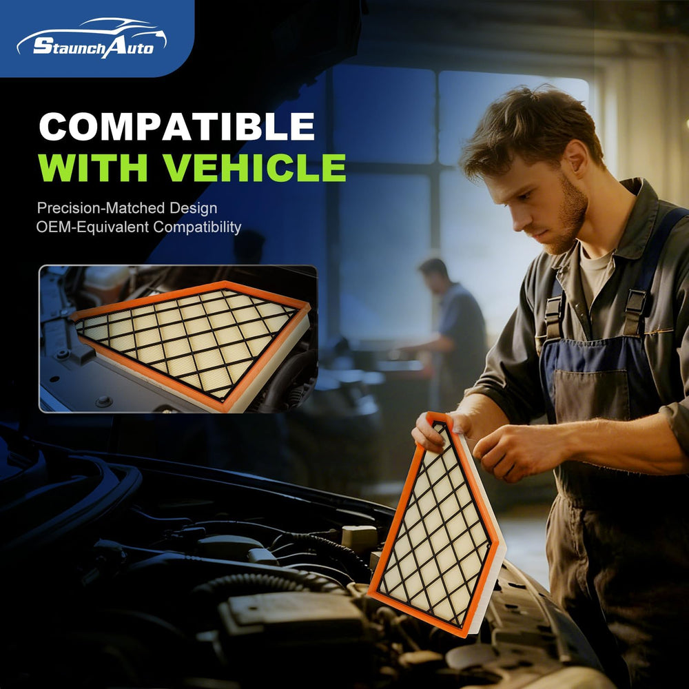StaunchAuto engine filter installed under hood demonstrating proper OEM replacement