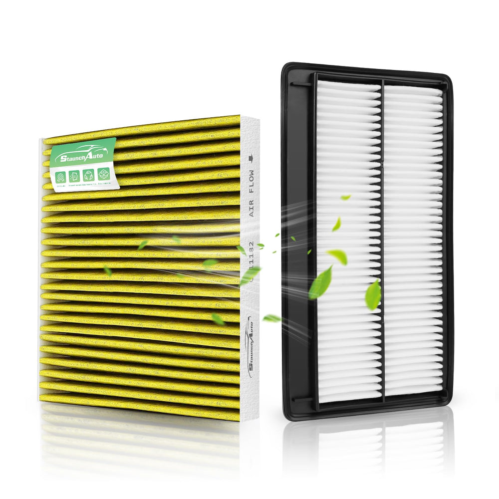 StaunchAuto front packaging showing engine and cabin filter kit for correct fit