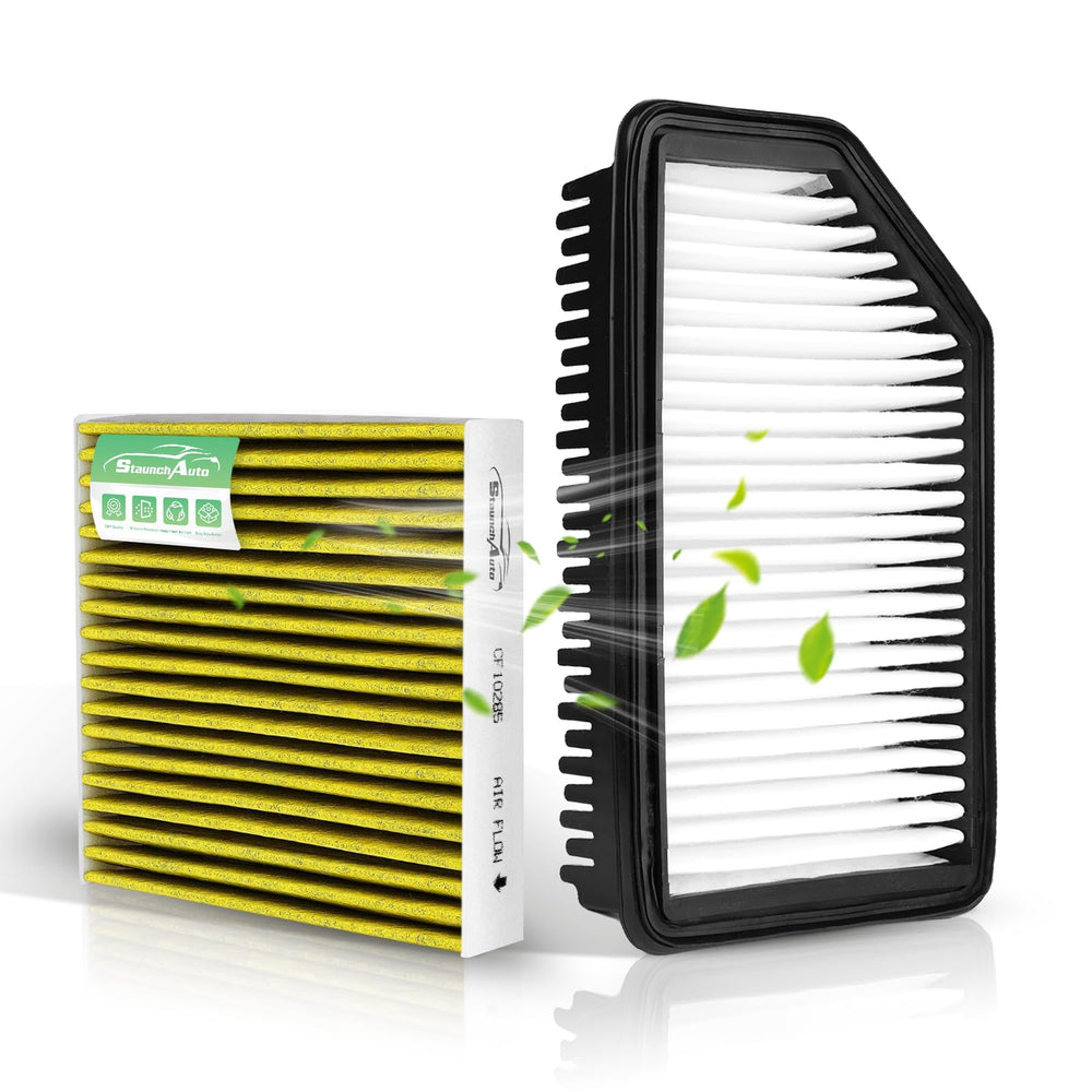 StaunchAuto front packaging showing both engine and cabin filters and fitment benefits