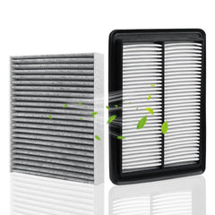 StaunchAuto front packaging showing both engine and cabin filters and compatibility labels