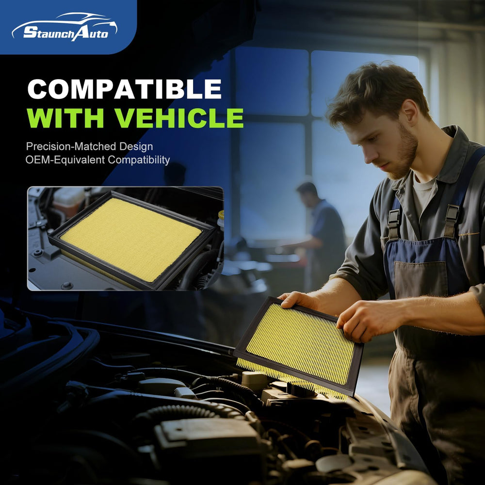 StaunchAuto engine filter installed under the Crosstrek hood improving intake protection