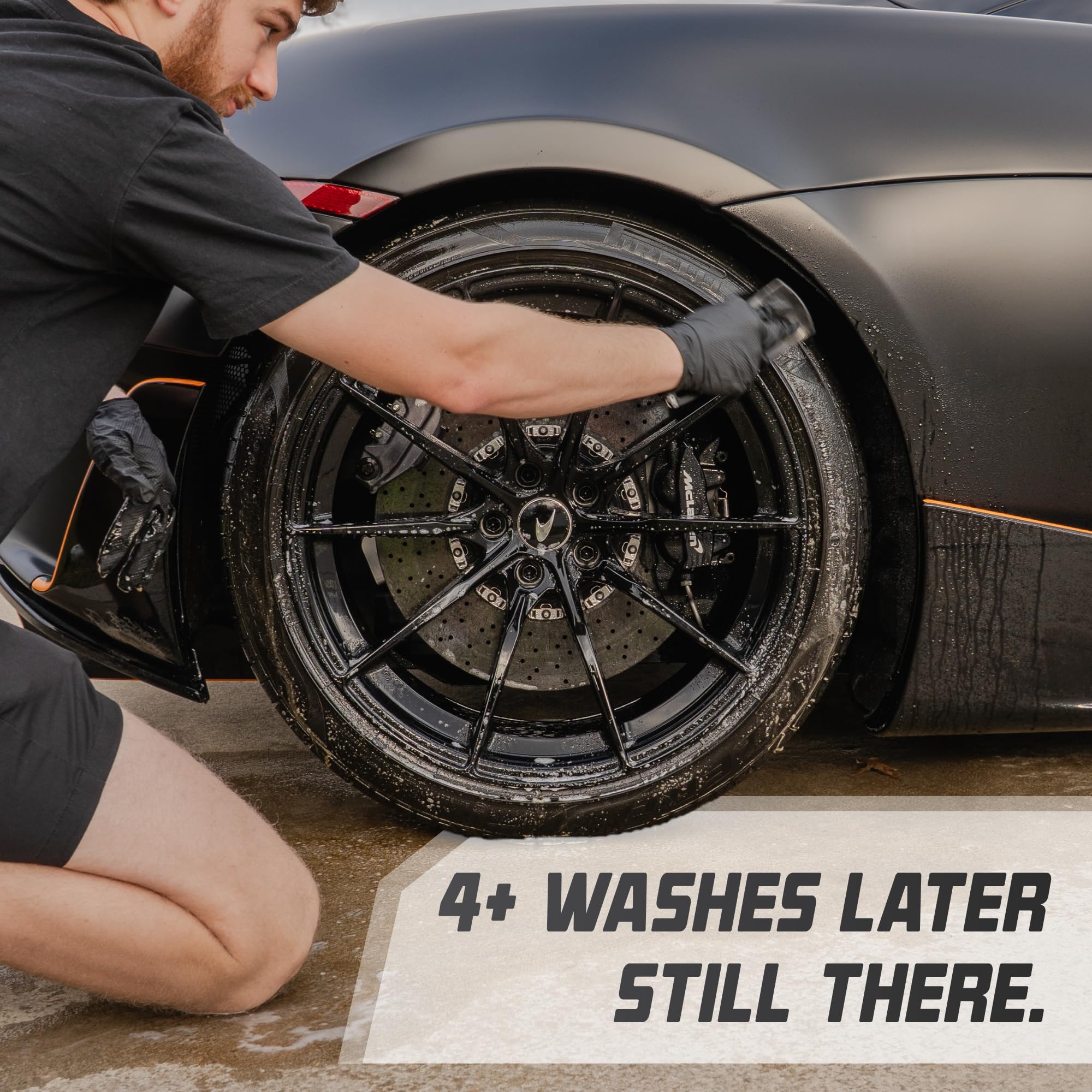 STEALTH GARAGE coated tire satin look delivers refined low-gloss finish