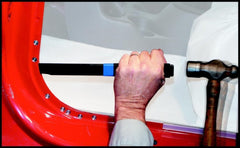 Steck Seam Buster Chisel close-up of sharpened tip and side edge for precise seam penetration