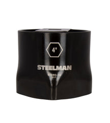 Steelman front view socket showing 4-inch length and 6-point fit for durable grip