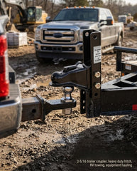 Stegewop channel mount detail displaying adjustment points for level tow