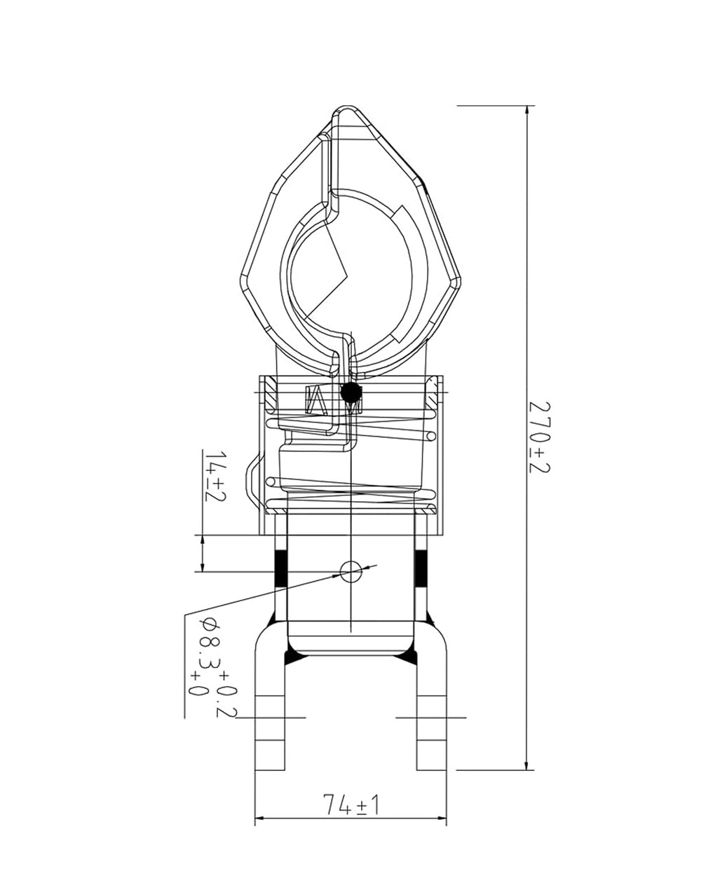 Stegewop coupler on trailer hitched to truck demonstrating stable towing performance