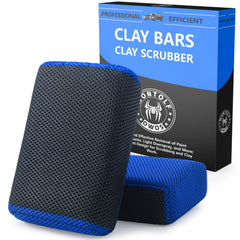 Stemni front packaging showing two reusable clay scrubbers and benefits