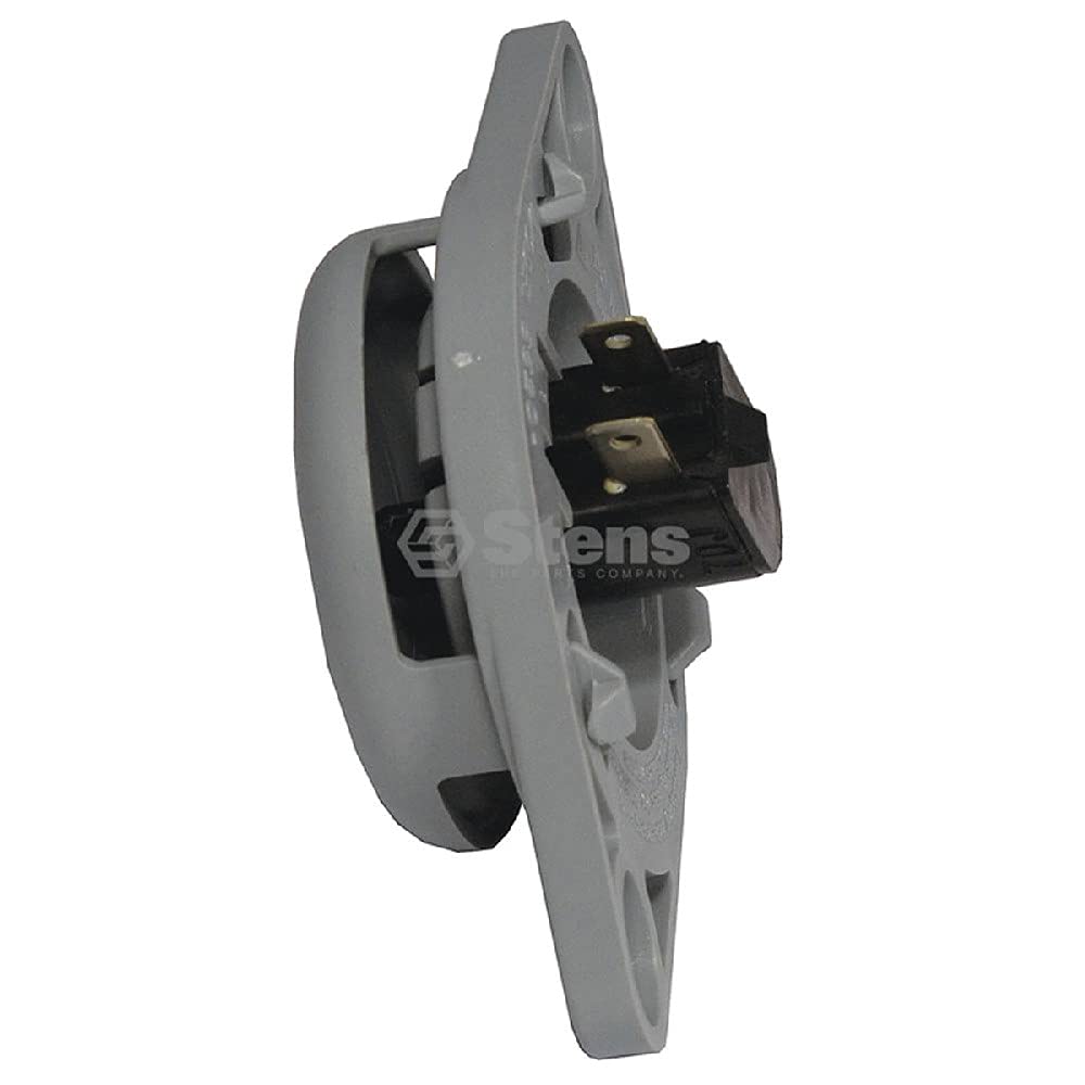 Stens seat switch front view showing switch body and mounting points for easy replacement
