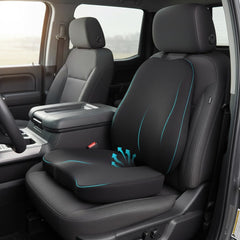 Stepxi front view showing full L-shaped cushion and improved seating support