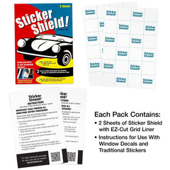 STICKER SHIELD adhesive texture detail demonstrating clean release