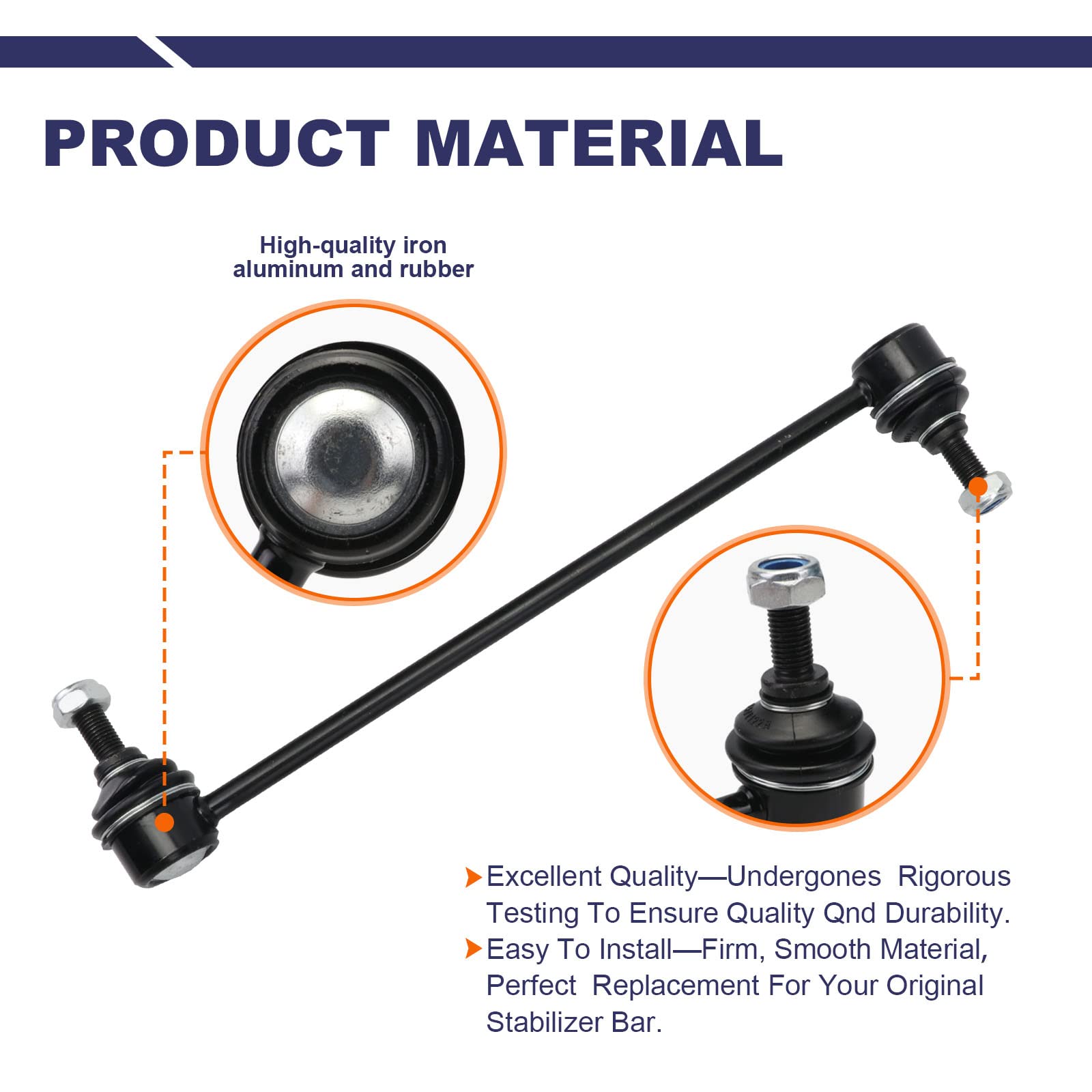 Stiueoav K80296 installed on a vehicle suspension demonstrating reduced play and noise