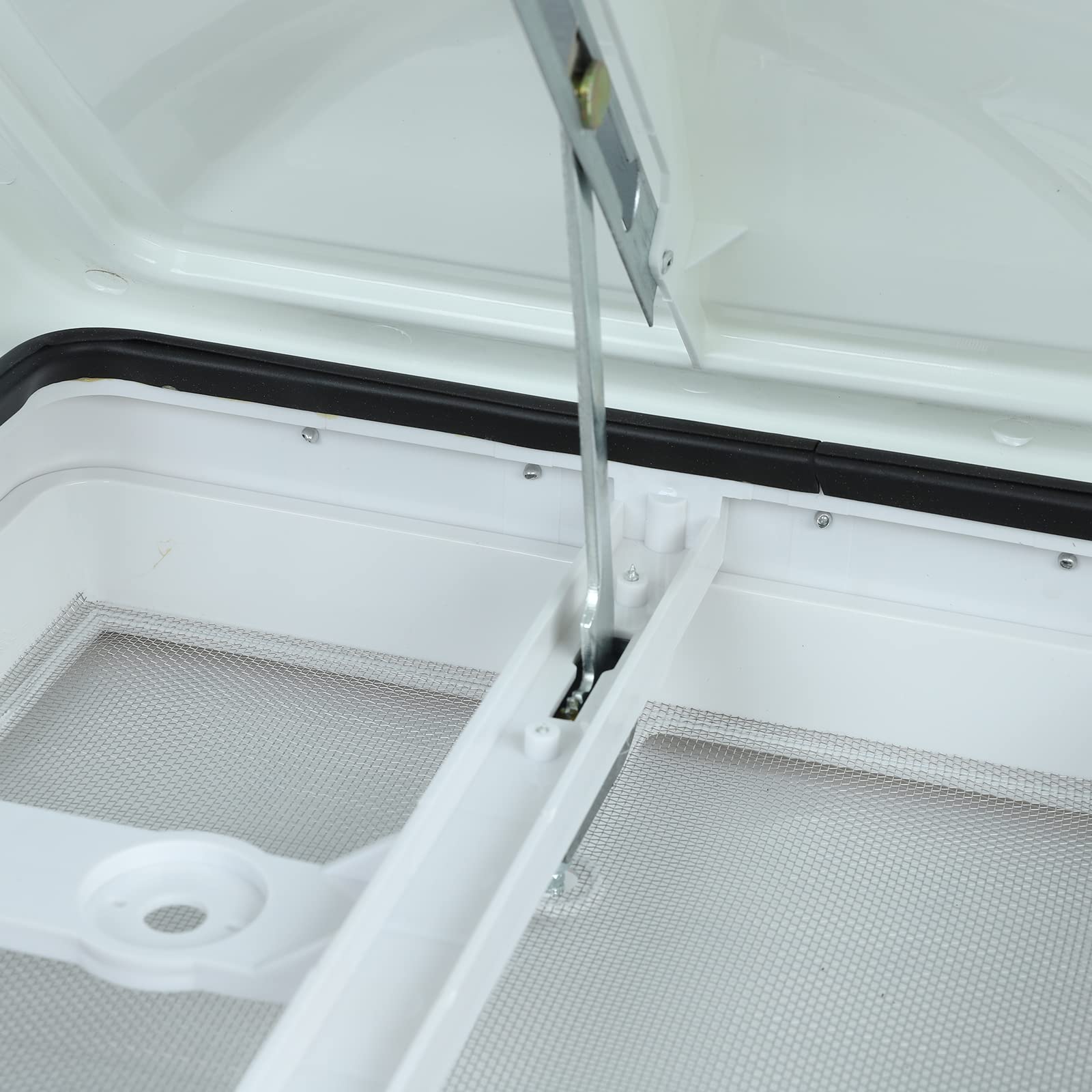 STMGW camper with vent in campground showing improved airflow and comfort benefit