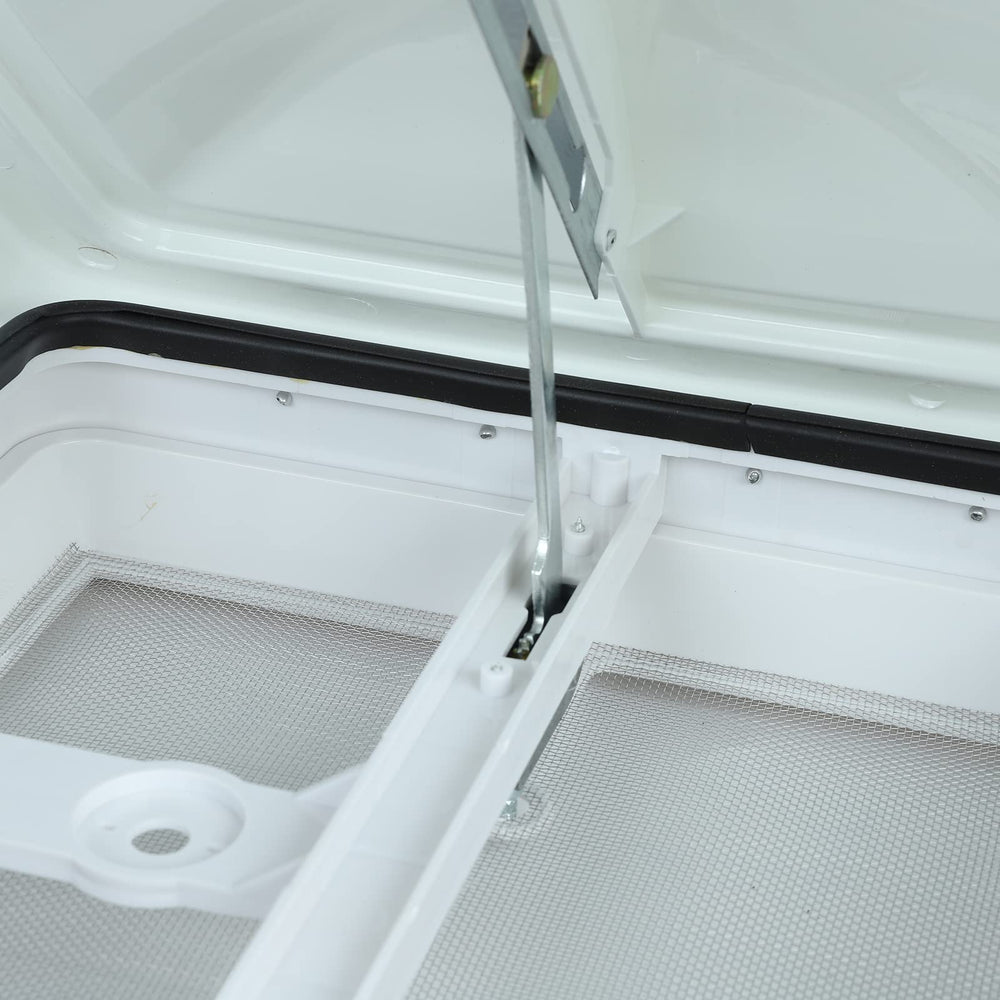 STMGW camper with vent in campground showing improved airflow and comfort benefit