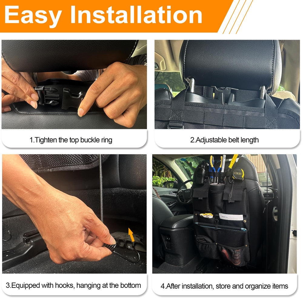 STOLCA installed in SUV backseat demonstrating universal fit and tidy cabin