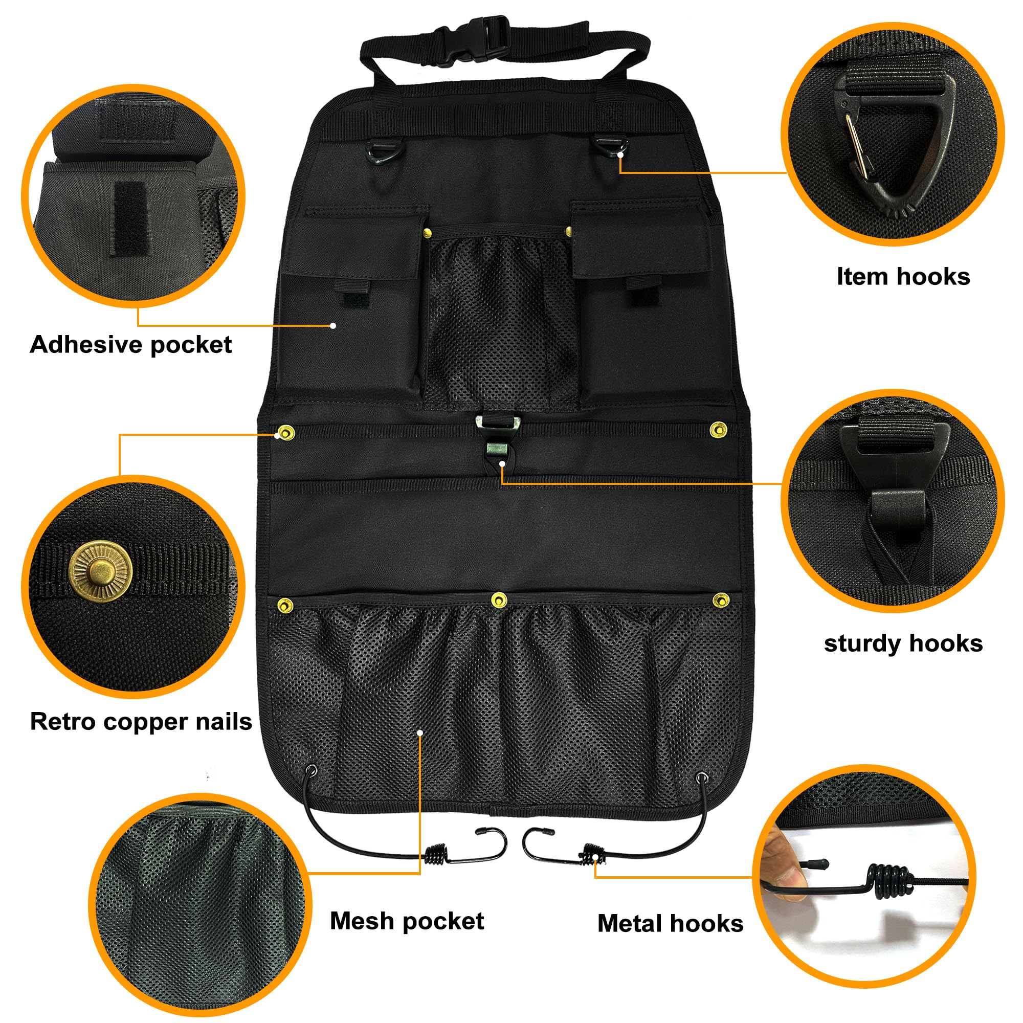 STOLCA mesh pocket detail displaying visibility and quick access benefit