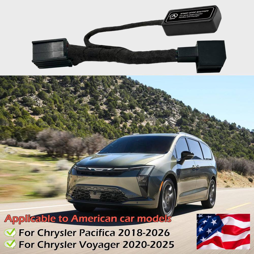 StopDefy connector close-up highlighting Chrysler-compatible plug and easy install benefit