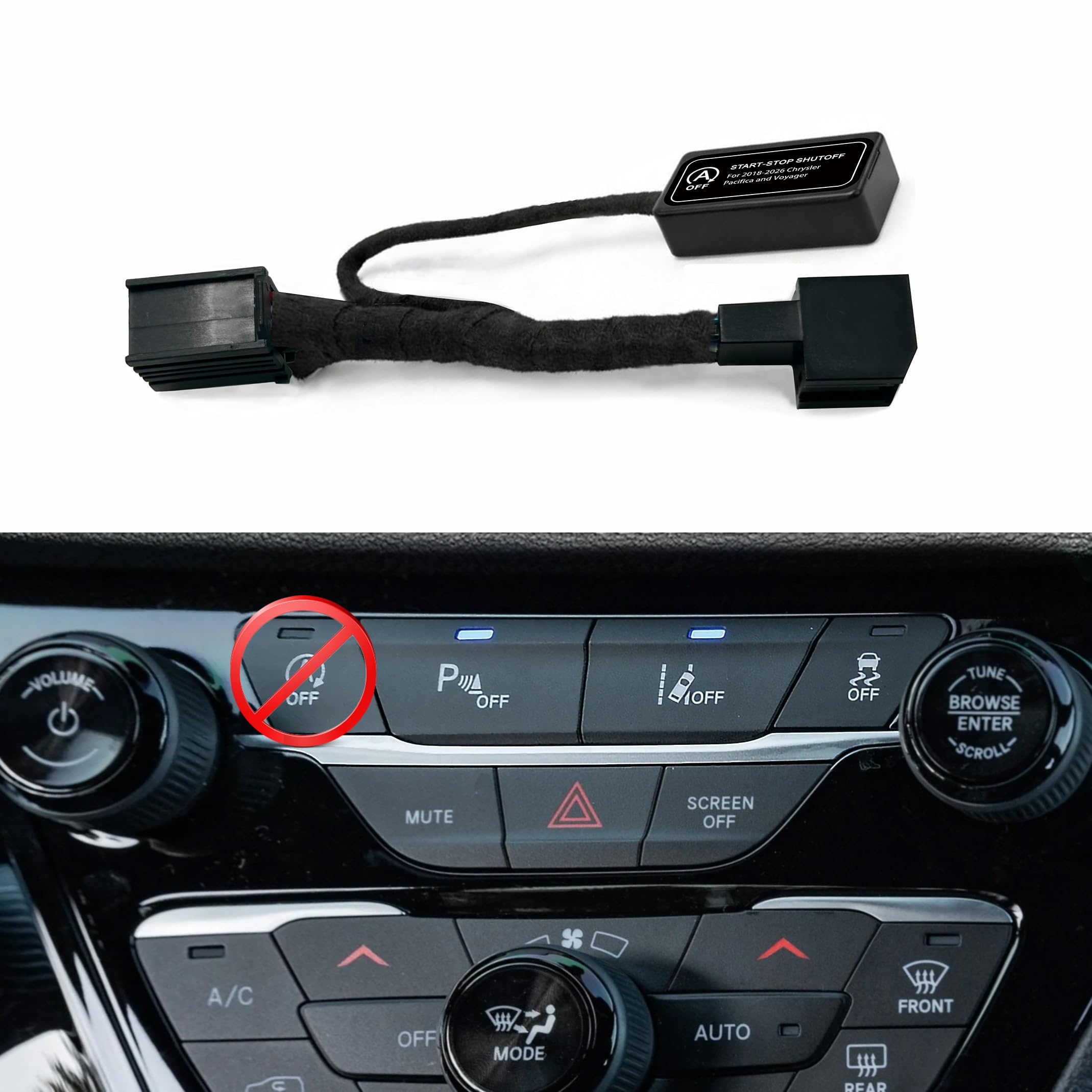 StopDefy front module for Chrysler Pacifica and Voyager showing compact design and benefit