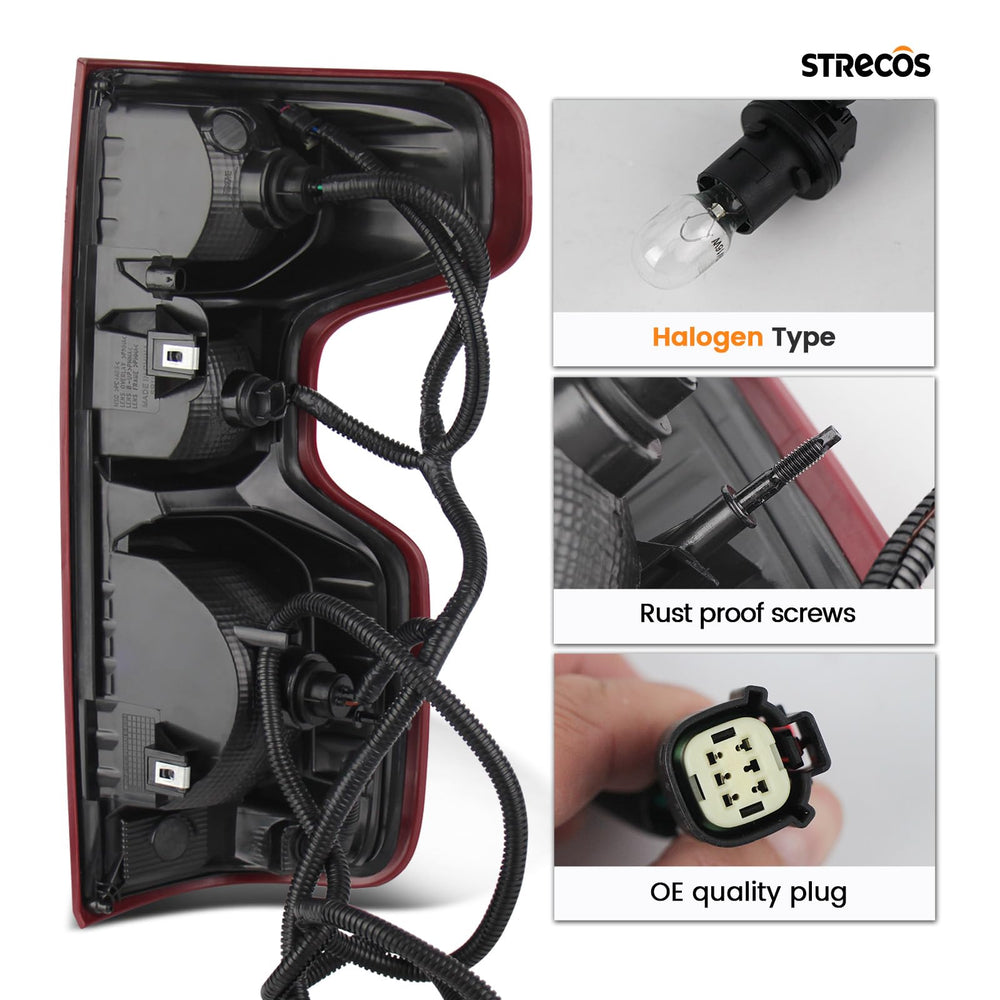 STRECOS back view with connector and harness for fast plug-and-play installation