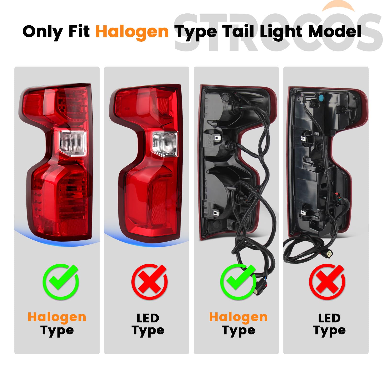 STRECOS bulb and socket detail showing included components for easy replacement