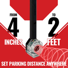 Striker LED color display closeup showing green yellow red alerts for safer parking