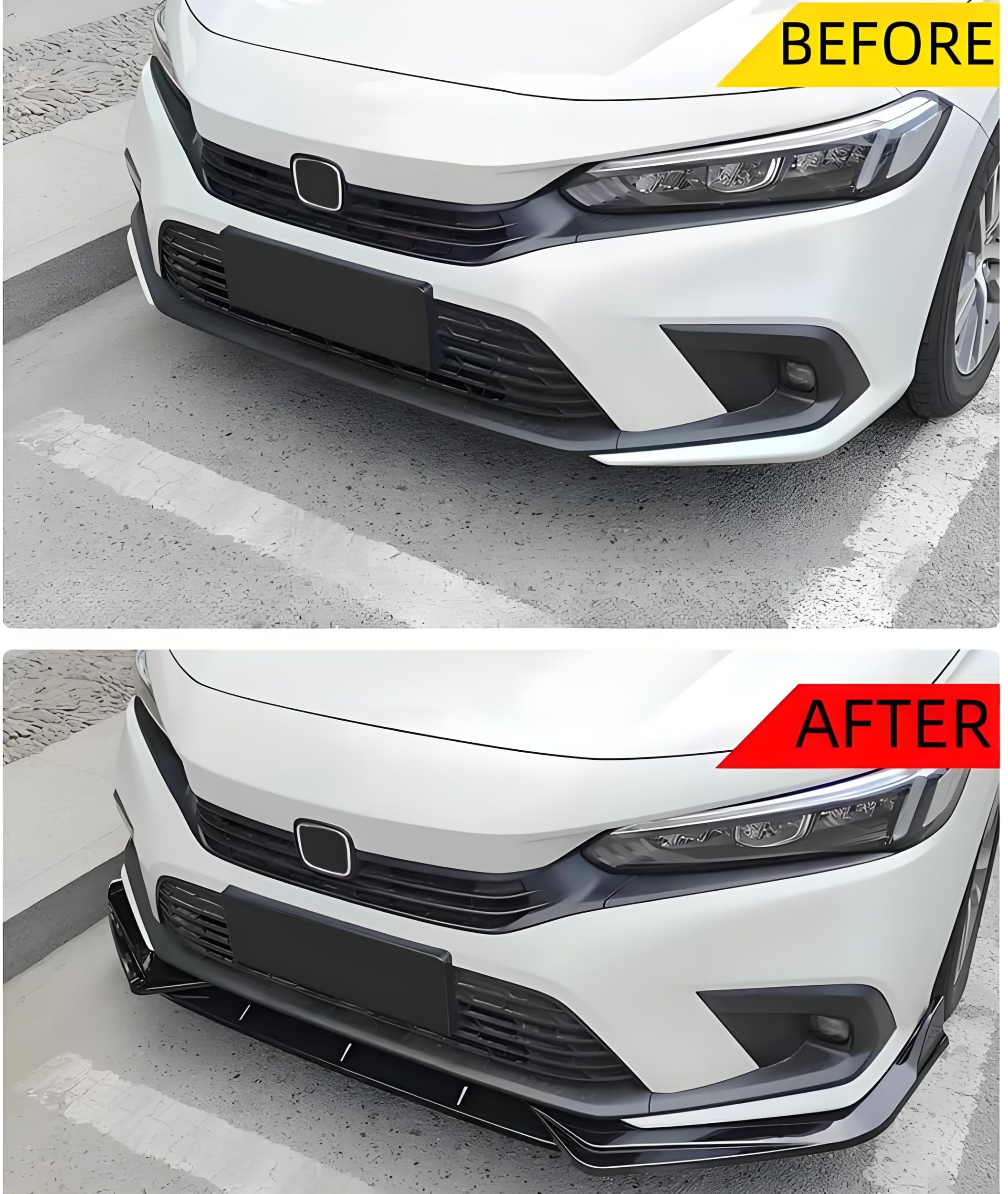 Sts.Ev01 mounted on 2023 Civic showing enhanced front bumper definition