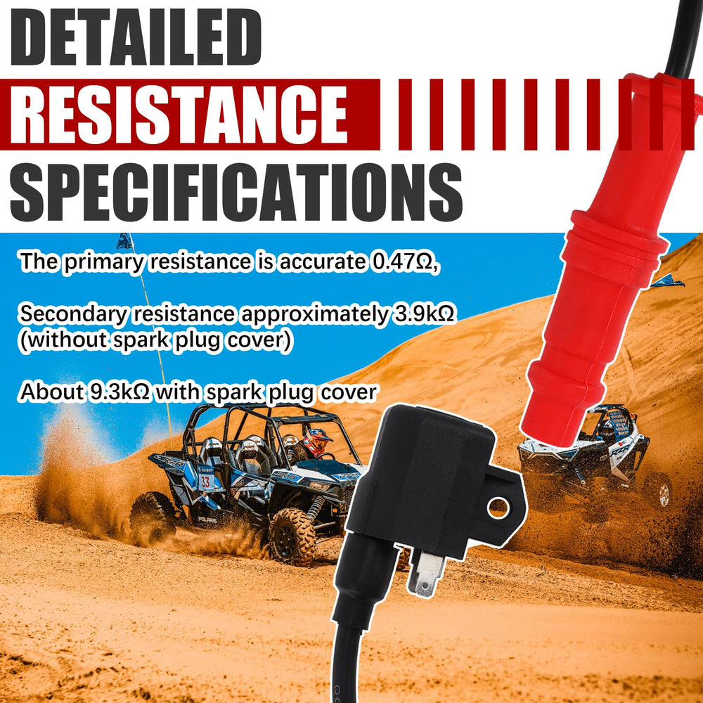 Stylemafia coil and spark plug beside ruler showing compact size for easy installation