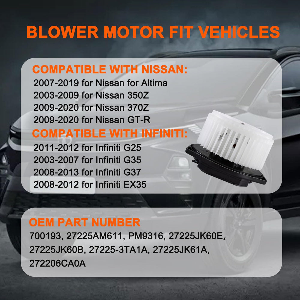 STZJAYE blower motor side profile highlighting durable construction and fitment reliability