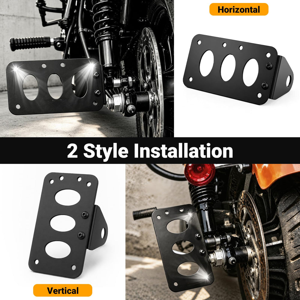 Suacopzar dual 3-LED close-up showing lamp detail and bright plate illumination benefit