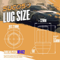 SUCOSO close-up of M14x2.0 threads for precise, reliable engagement