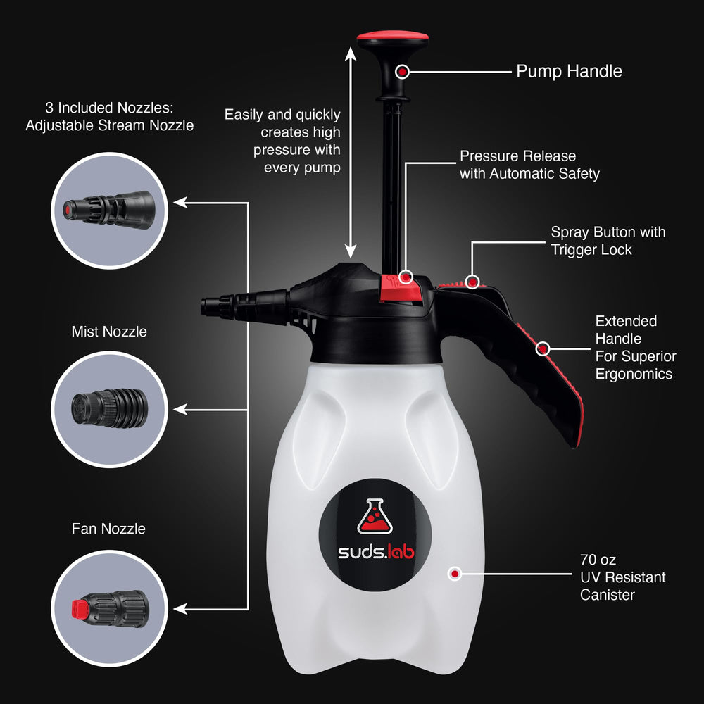 suds.lab held in hands to show lightweight 1.1 lb portability and comfort benefit