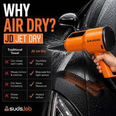 suds.lab narrow nozzle focusing air to clear grills and mirrors