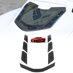 Suetlcoity front view of black rear vent covers showing fit and protection