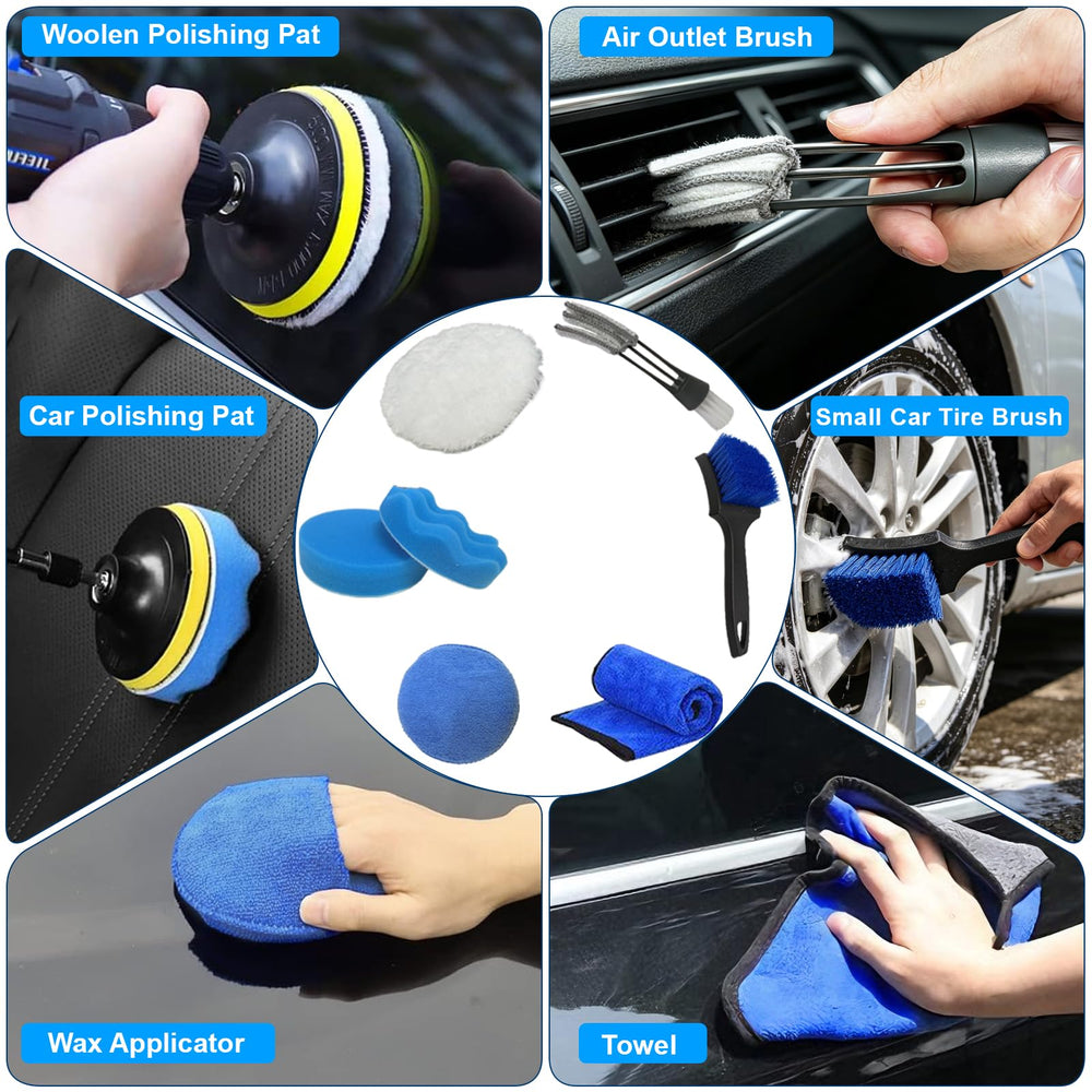 Sufdari foam pads and applicator shown spreading protectant evenly on interior surfaces
