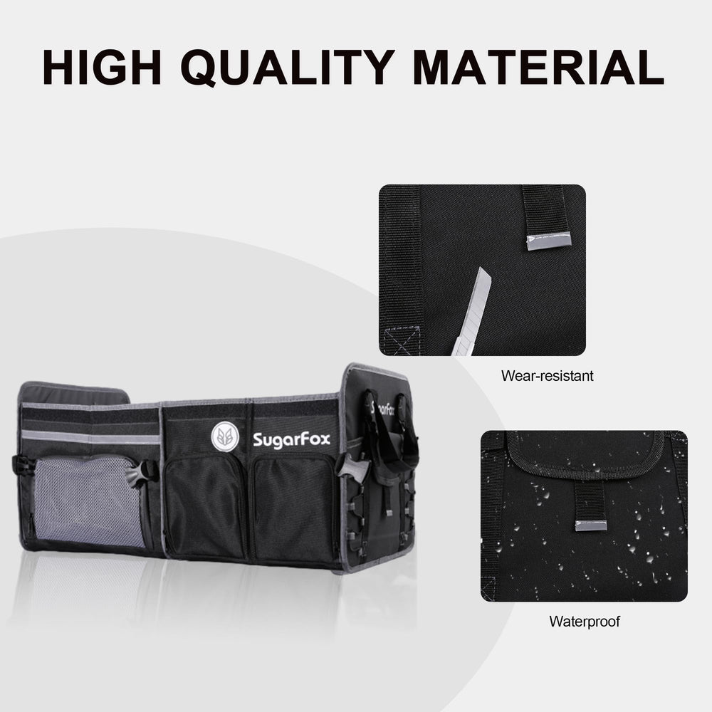 SugarFox close-up of dedicated shoe compartment keeping footwear separate and clean