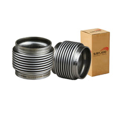 SUISFLXGRO front view of 2.5" ID flex bellows shows weld-ready ends and robust design