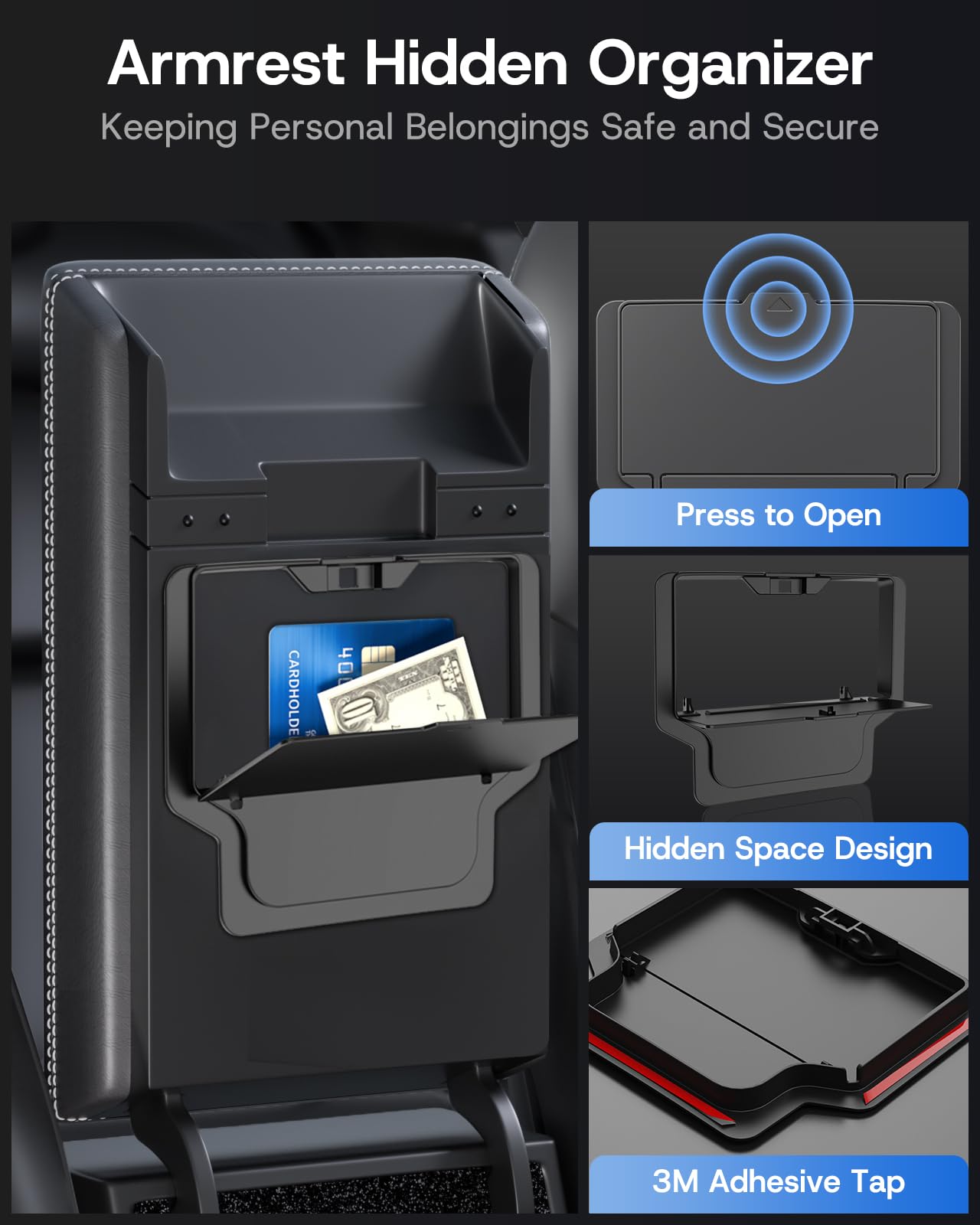 SUMK hidden privacy storage closed for discreet, out-of-sight valuables