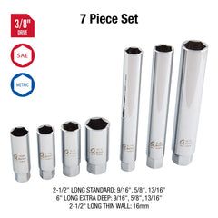 Sunex Tools sockets lined up displaying size range and quick selection benefit