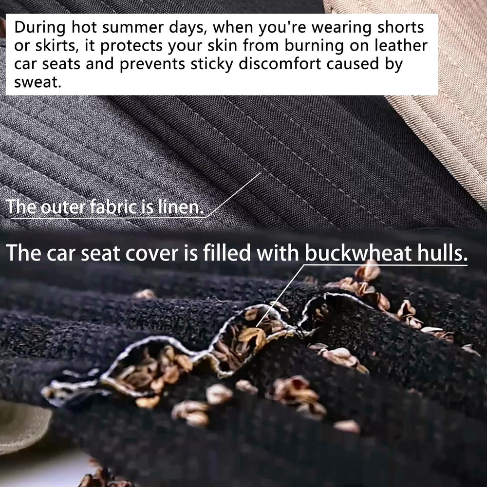 Suninbox buckwheat hull fill detail showing ventilated cushioning